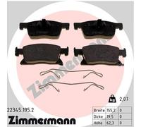 ZIMMERMANN 22345.195.2 Kit pastiglie freno, Freno a disco per OPEL,VAUXHALL