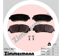 ZIMMERMANN 22347.185.1 Kit pastiglie freno, Freno a disco per RENAULT