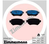 ZIMMERMANN 22349.155.1 Kit pastiglie freni Posteriore per MAZDA 6 Kombi (GJ, GL)