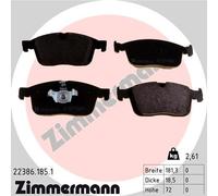 ZIMMERMANN 22386.185.1 Kit pastiglie freno, Freno a disco per VOLVO