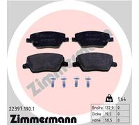 Kit dischi freno + Pastiglie Ant Zimmermann per FIAT TIPO r2h #5i