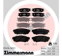 ZIMMERMANN 22434.145.1 Kit pastiglie freno, Freno a disco per LEXUS,TOYOTA