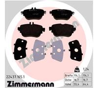 ZIMMERMANN 22437.165.1 Kit pastiglie freno, Freno a disco per MERCEDES-BENZ,MERC
