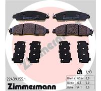 ZIMMERMANN 22439.155.1 Kit pastiglie freno, Freno a disco per NISSAN,NISSAN (DFA