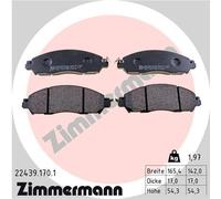 ZIMMERMANN 22439.170.1 Kit pastiglie freno, Freno a disco per NISSAN,RENAULT
