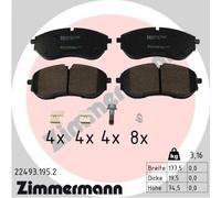 ZIMMERMANN 22493.195.2 Kit pastiglie freno, Freno a disco per MAN,VW