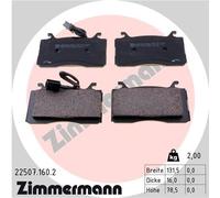 ZIMMERMANN 22507.160.2 Kit pastiglie freno, Freno a disco per ALFA ROMEO