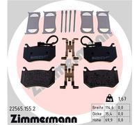 ZIMMERMANN 22565.155.2 Kit pastiglie freno, Freno a disco per ALFA ROMEO