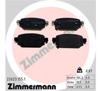 ZIMMERMANN 22623.155.1 Kit pastiglie freno, Freno a disco per MAZDA