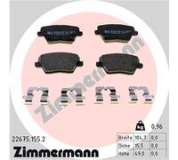 ZIMMERMANN 22675.155.2 Kit pastiglie freno, Freno a disco per HYUNDAI,KIA