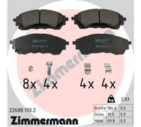 ZIMMERMANN 22688.190.2 Kit pastiglie freno, Freno a disco per CHANGAN,FORD,FORD