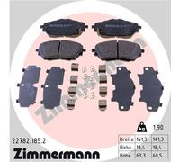 ZIMMERMANN 22782.185.2 Kit pastiglie freno, Freno a disco per TOYOTA