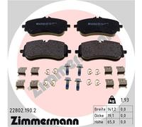 ZIMMERMANN 22802.190.2 Kit pastiglie freno, Freno a disco per MAN,VW