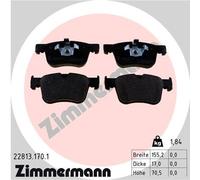ZIMMERMANN 22813.170.1 Kit pastiglie freno, Freno a disco per CITROËN,DS,OPEL,PE
