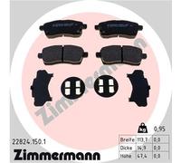 ZIMMERMANN 22824.150.1 Kit pastiglie freno, Freno a disco per SUZUKI