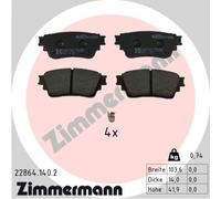 ZIMMERMANN 22864.140.2 Kit pastiglie freno, Freno a disco per MITSUBISHI,MITSUBI