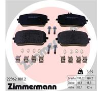 ZIMMERMANN 22962.180.2 Kit pastiglie freno, Freno a disco per MERCEDES-BENZ
