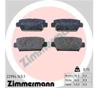 ZIMMERMANN 22994.145.1 Kit pastiglie freno, Freno a disco per MITSUBISHI,MITSUBI