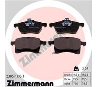 ZIMMERMANN 23057.195.1 Kit pastiglie freno, Freno a disco per OPEL,VAUXHALL