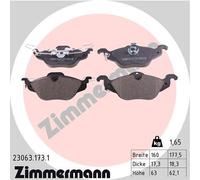 ZIMMERMANN 23063.173.1 Kit pastiglie freno, Freno a disco per OPEL,VAUXHALL