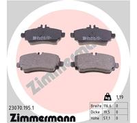 ZIMMERMANN 23070.195.1 Kit pastiglie freno, Freno a disco per MERCEDES-BENZ