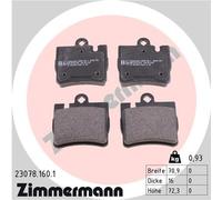 ZIMMERMANN 23078.160.1 Kit pastiglie freno, Freno a disco per MERCEDES-BENZ