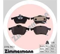 ZIMMERMANN 23116.195.1 Kit pastiglie freno, Freno a disco per SAAB