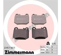 ZIMMERMANN 23157.160.1 Kit pastiglie freno, Freno a disco per MERCEDES-BENZ