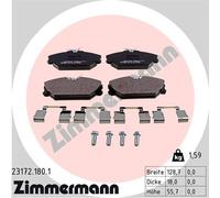 ZIMMERMANN 23172.180.1 Kit pastiglie freno, Freno a disco per RENAULT