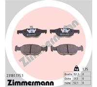 Pastiglie freno 23181.175.1 ZIMMERMANN per LANCIA FIAT