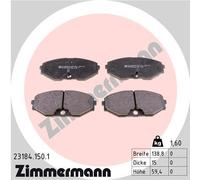 ZIMMERMANN 23184.150.1 Kit pastiglie freno, Freno a disco per INFINITI,NISSAN
