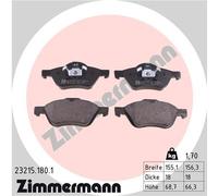 ZIMMERMANN 23215.180.1 Kit pastiglie freno, Freno a disco per RENAULT