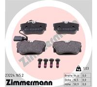 ZIMMERMANN 23224.165.2 Kit pastiglie freno, Freno a disco per VW