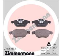 ZIMMERMANN 23245.180.1 Kit pastiglie freno, Freno a disco per RENAULT