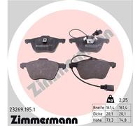 ZIMMERMANN 23269.195.1 Kit pastiglie freno, Freno a disco per FIAT,FORD,SEAT,VW