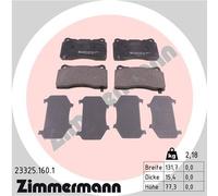 ZIMMERMANN 23325.160.1 Kit pastiglie freno, Freno a disco per BUICK (SGM),CADILL