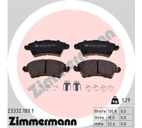 ZIMMERMANN 23332.180.1 Kit pastiglie freno, Freno a disco per CITROËN,PEUGEOT