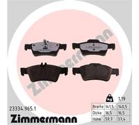 ZIMMERMANN 23334.965.1 Kit pastiglie freno, Freno a disco per MERCEDES-BENZ,MERC