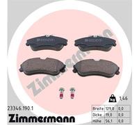ZIMMERMANN 23346.190.1 Kit pastiglie freno, Freno a disco per CITROËN,PEUGEOT