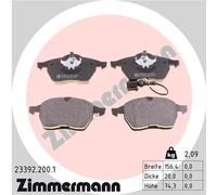 ZIMMERMANN 23392.200.1 Kit pastiglie freno, Freno a disco per AUDI,SEAT,SKODA,VW