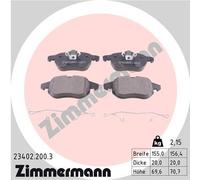 ZIMMERMANN 23402.200.3 Kit pastiglie freno, Freno a disco per CADILLAC,FIAT,OPEL