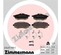 ZIMMERMANN 23407.190.1 Kit pastiglie freno, Freno a disco per CITROËN