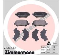 ZIMMERMANN 23417.150.2 Kit pastiglie freno, Freno a disco per OPEL,VAUXHALL