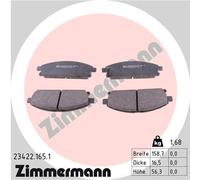 ZIMMERMANN 23422.165.1 Kit pastiglie freno, Freno a disco per INFINITI,NISSAN