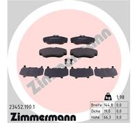 ZIMMERMANN 23452.190.1 Kit pastiglie freno, Freno a disco per LAND ROVER