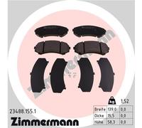 ZIMMERMANN 23488.155.1 Kit pastiglie freno, Freno a disco per MAZDA,MITSUBISHI
