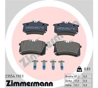 ZIMMERMANN 23554.170.1 Kit pastiglie freno, Freno a disco per AUDI,CITROËN,DS,FI