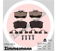 ZIMMERMANN 23554.170.3 Kit pastiglie freno, Freno a disco per AUDI,CITROËN,CITRO