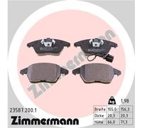 ZIMMERMANN 23587.200.1 Kit pastiglie freno, Freno a disco per AUDI,SEAT,SKODA,SK