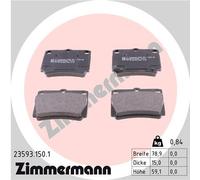 ZIMMERMANN 23593.150.1 Kit pastiglie freno, Freno a disco per MITSUBISHI